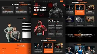 gym website design HTML and CSS | website design for gym