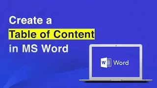Creating Table of contents with Microsoft Word 2010, 2013, 2016