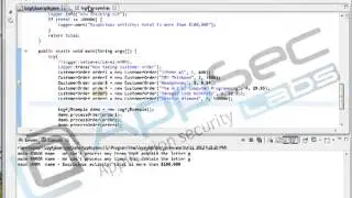 Java Secure Coding: Security Logging 9 1 Log4J