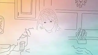 Ксюшина кухня.  Нарисовала под впечатлением от эфира.