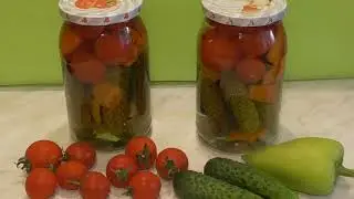 ASSORTMENT of tomatoes and cucumbers for the Winter. Preparations for the winter. Culinary Club.