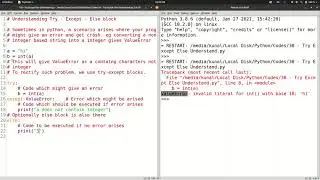 Understanding Error Exception - Try Except Else | Python
