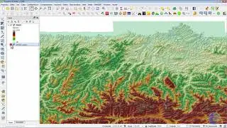 Relieve sombreado con rampa de color en QGIS.
