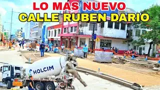 ASI DE AVANZADOS ESTAN LOS TRABAJOS EN CALLE RUBEN DARIO. #elsalvador