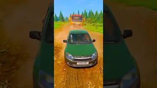 СМОЖЕТ ЛИ ЛАДА ГРАНТА СДВИНУТЬ ГРУЗОВИК С МЕСТА в BeamNG Drive
