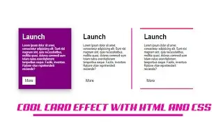 Cool card effect with CSS and HTML