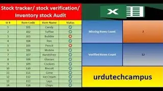 How to verify stock\ Stock inventory Audit\ Stock verification in Excel VBA\ Macros\