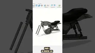 Royal enfield Hunter 350 speed 3d  modeling #fusion360 #royalenfield  #bikemodel #3dbike #hunter350