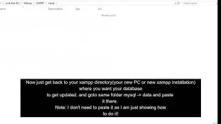 How to copy xampp my sql data from one pc to another pc?