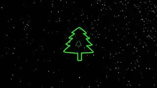 Neon Light Christmas Tree Tunnel with Snow Effect