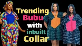 HOW TO SEW A BUBU DRESS WITH AN INBUILT COLLAR & CHEST DESIGN