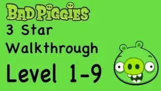 Bad Piggies - Level 1-9 3 Star Walkthrough Ground Hog Day | WikiGameGuides