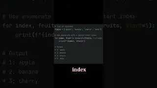 Python Trick: Using enumerate with Custom Start Index
