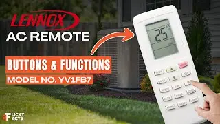 Lennox AC Remote Buttons & Functions (Model No: YV1FB7) | Heat Pump Remote Guide