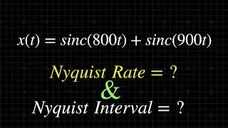 Nyquist rate | Nyquist interval | Sinc Function Solved Problem
