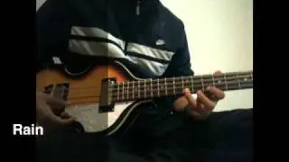 rain the beatles bass hofner cover
