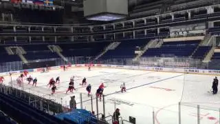 Тренировка сборной России перед вторым матчем Евротура против Финляндии