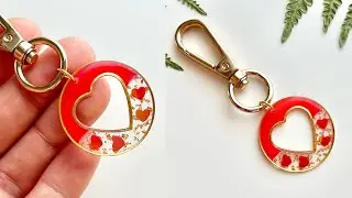 DIY Heart Keychain | UV Resin Keychain Tutorial | Resin Crafts Ideas | Resin Creations