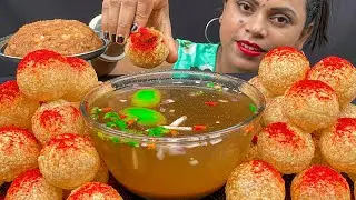 SPICY PANIPURI CHALLENGE | PANIPURI EATING CHALLENGE | INDIAN STREET FOOD | EATING VERY SPICY FOOD