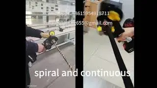 Handheld wire harness tape wrapping machine--continuous and spiral