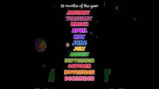 12 months name in English || 12 months of the Year song 