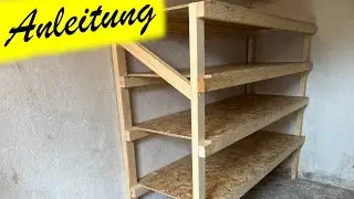 Dieses stabile Holzregal kannst du in unter 1 Stunde nachbauen.