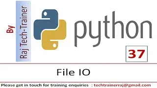 Python Tutorial - Part 37 - File IO | Python for Beginners | Learn Python