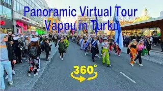 May Day in Finland. Panoramic Video. 8K 360°VR video.(Subtitles) #insta360x4