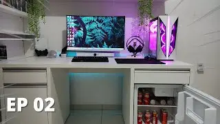 White gaming setup everywhere, even with a mini-fridge! - Setup Reactions Ep. 02