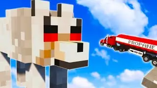 Cars vs Minecraft Wolf – Teardown