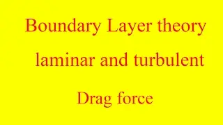 boundary layer theory | laminar boundary layer | turbulent boundary layer| boundary layer phenomenon