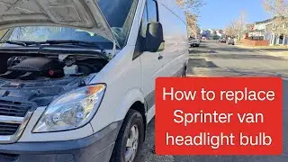 How to replace the headlight bulb in a Sprinter van Dodge / Mercedes / Freightliner