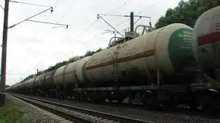Старичок ВЛ80К-105 тащит 82 цистерны с российским газом в Сумской области, Украина
