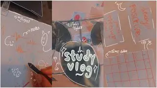 🧷 study vlog - ep.1 •＾▽＾•*chill*