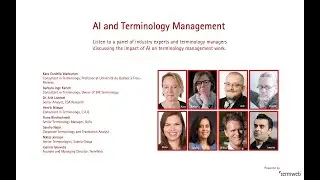 AI and Terminology Management webinar on April 27, 2023