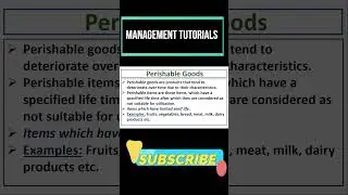 Perishable Goods