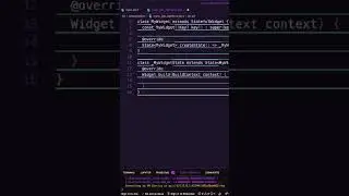 Stateful widget in a Seconds | flutter shortcuts