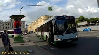 Санкт-Петербург.Поездка на автобусе №50 Театральная площадь  -  Загребский бульвар
