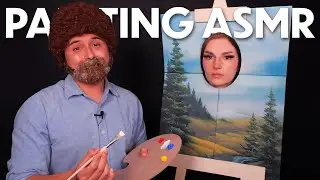 ASMR | Painting a MASTERPIECE with Bob Ross | ft. 