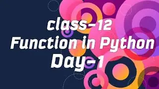 Function in Python | Introduction to function