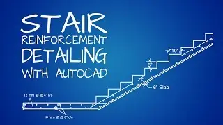 Stair Reinforcement Detailing Drawing With Autocad