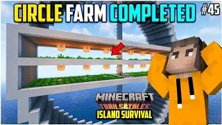 Circle Farm Completed | Minecraft Island Survival | In Telugu | #45 | THE COSMIC BOY
