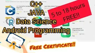 TOP 9 FREE Tech Courses With Free Certification!! | C++,Java, Android Programming, ML etc.|TUTORIEX