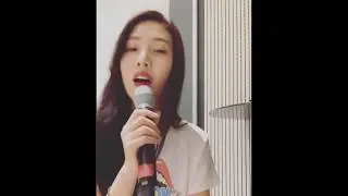 Joy singing #Partyofyourworld the little mermaid
