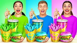 24 Часа Едим продукты одного цвета Челлендж | Olala