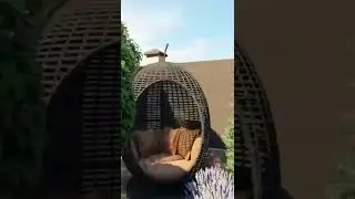 Большой красивый загородный дом с бассейном. Современный ландшафтный дизайн #shorts