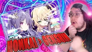 REACTION TO RAWFLER GENSHIN IMPACT X HONKAI 3RD COLLAB.EXE | HONKAI IS DOPE AF!