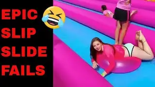 Best Epic SLIP SLIDE FAILS - Funniest Water slide fails compilation 2021 compilation