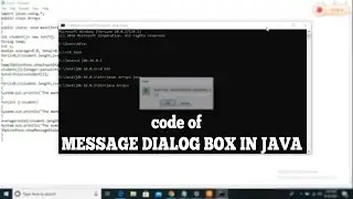 Message  Dialog Box in java program | show Dialog Box in java program 