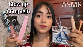 ASMR cambio de look completo 🫢 Cabello, Uñas, Accesorios, Maquillaje 💋